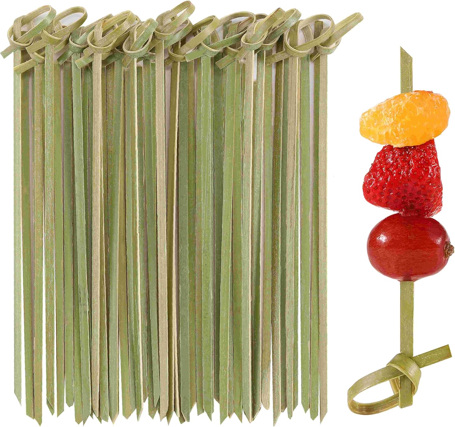 Wooden Bamboo Looped Skewers 9cm (100 pack) - Eco Leaf Products