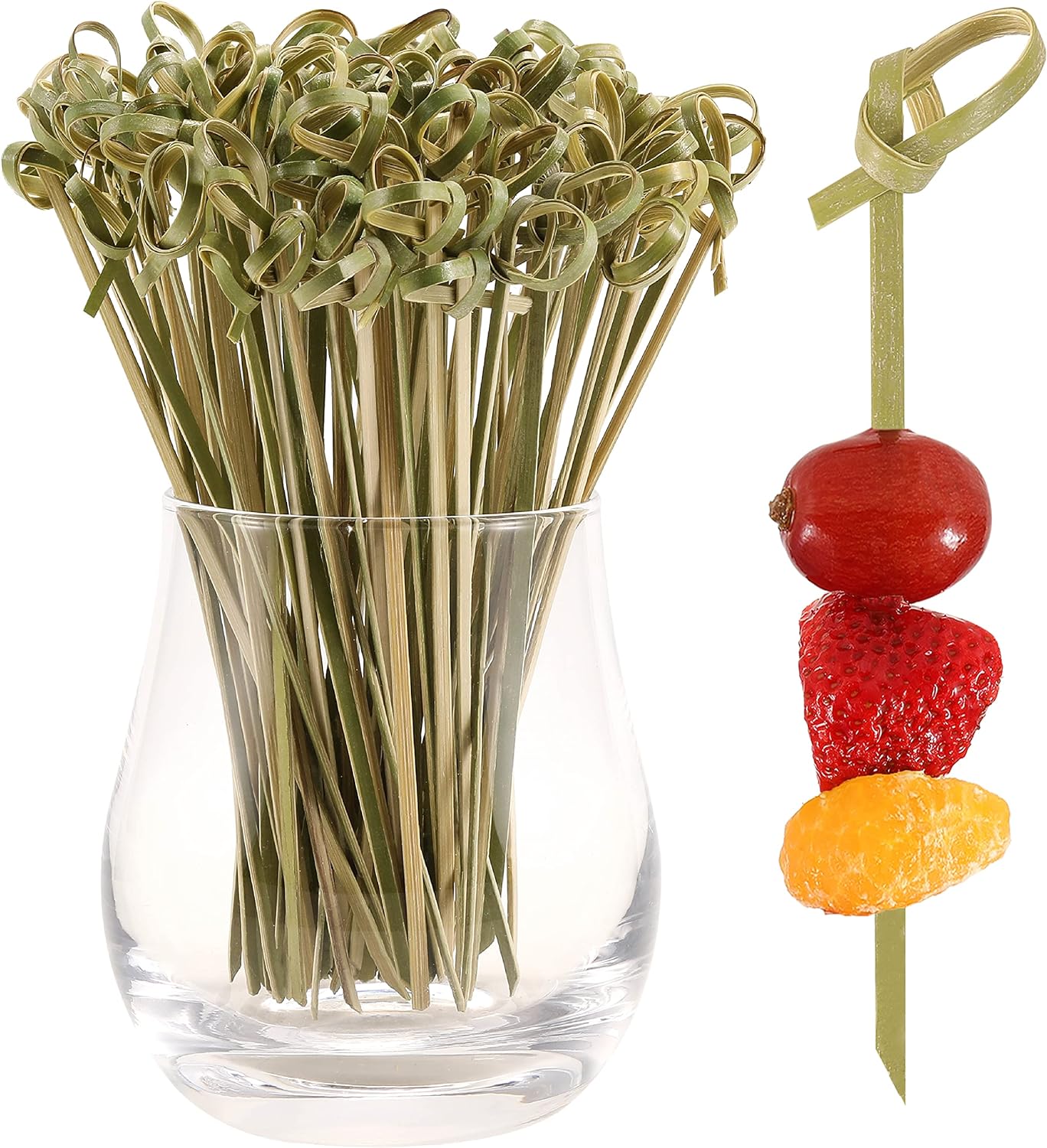 Wooden Bamboo Looped Skewers 9cm (100 pack) - Eco Leaf Products