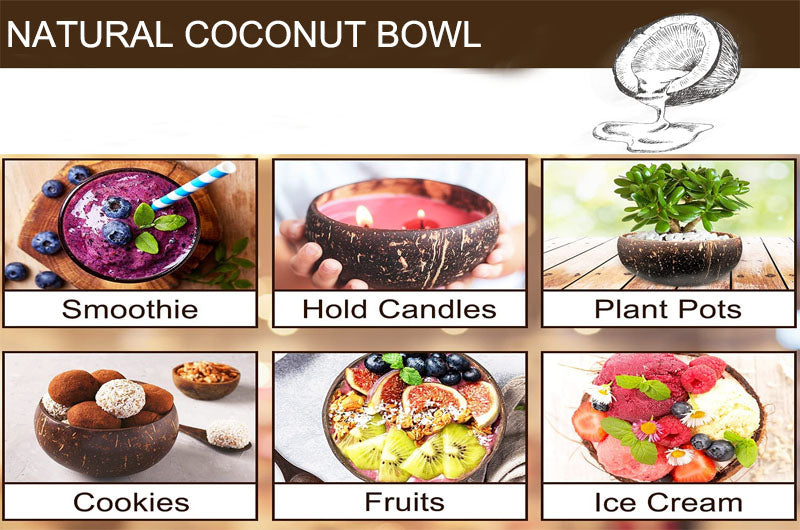 Hand-Polished Smooth Coconut Shell 400ml - Eco Leaf Products