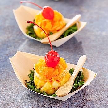 Canape Wooden Food Boats (Pack of 50) - Eco Leaf Products