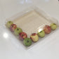 12" x 12" Solid Reusable Wooden Tray With Lid