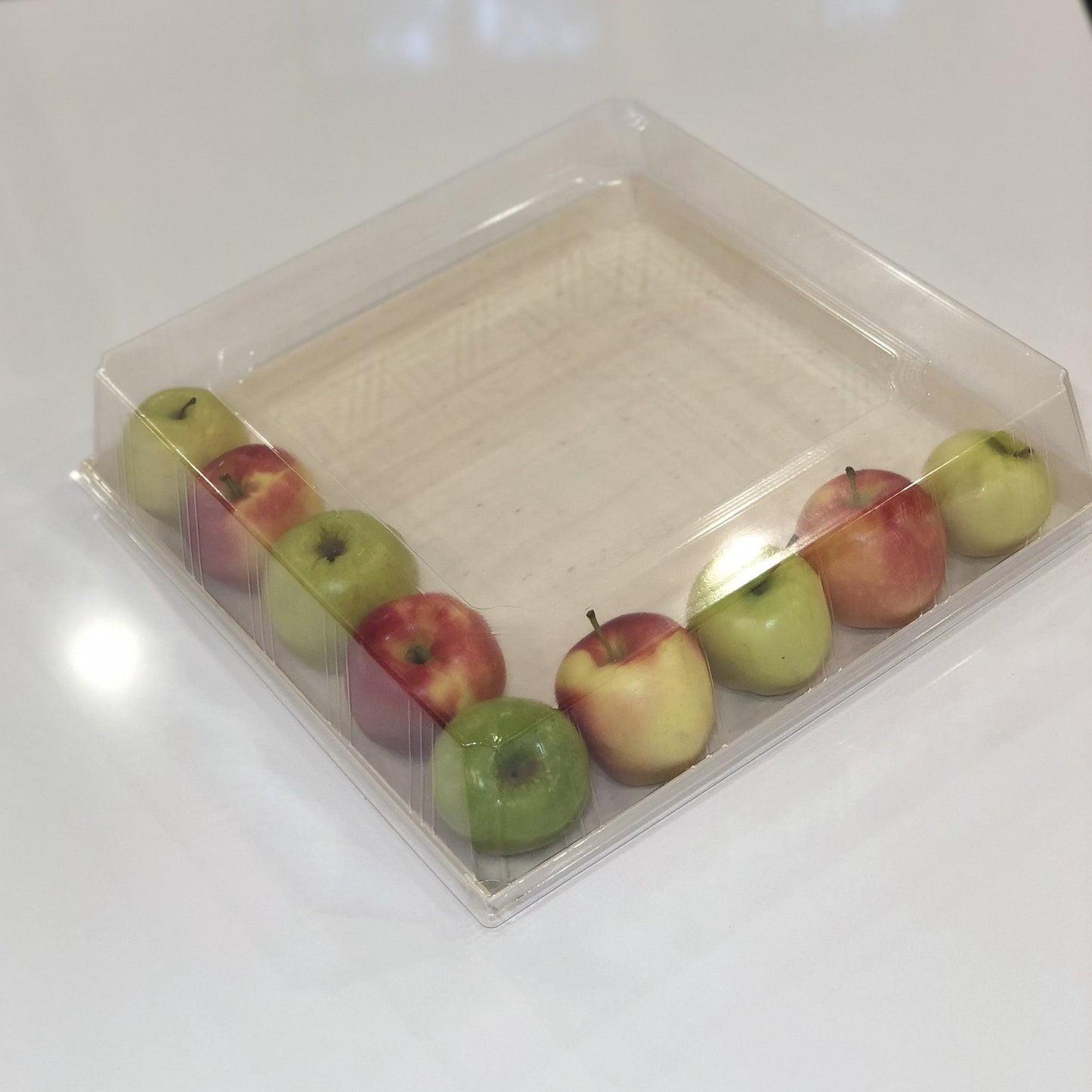 12" x 12" Solid Reusable Wooden Tray With Lid