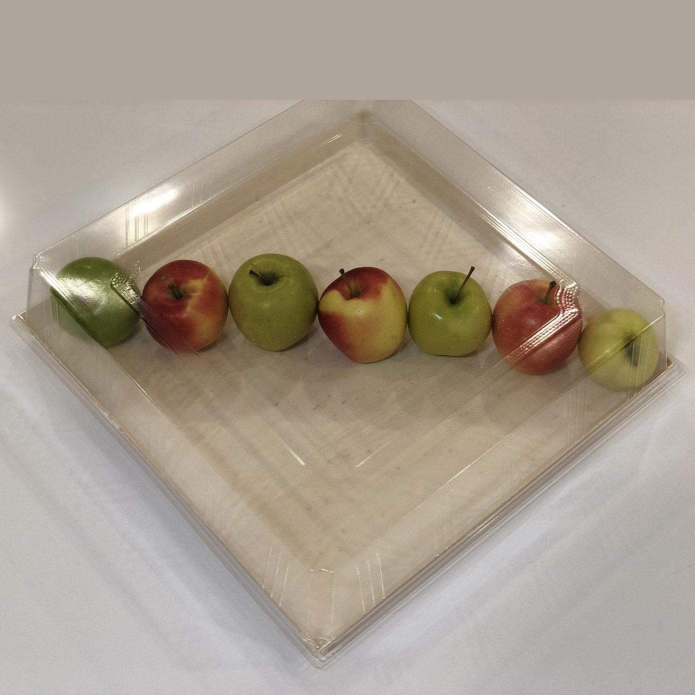 12" x 12" Solid Reusable Wooden Tray With Lid