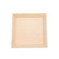 Wooden square plate on a white background

