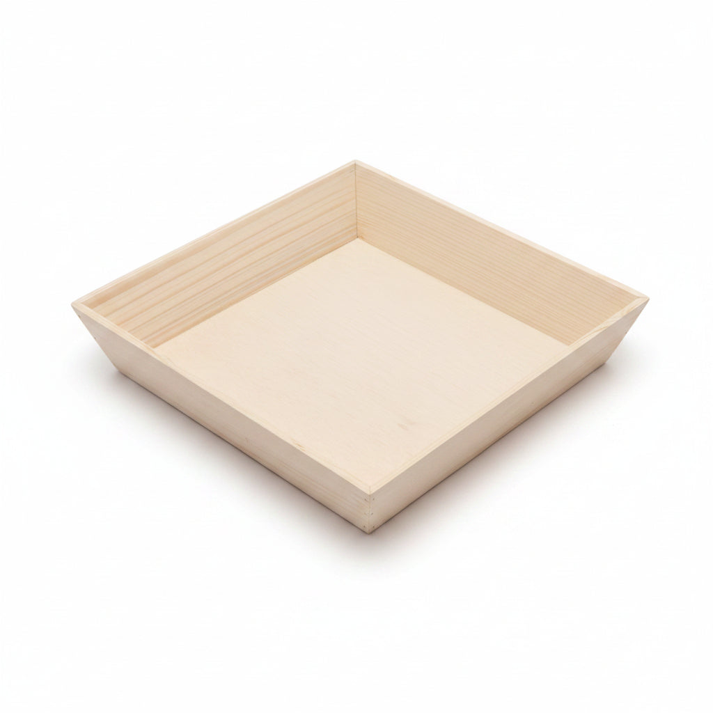 12" x 12" Deep Inclined Wooden Tray - Eco Leaf Products