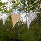 Jute White Lace Bunting - Eco Leaf Products