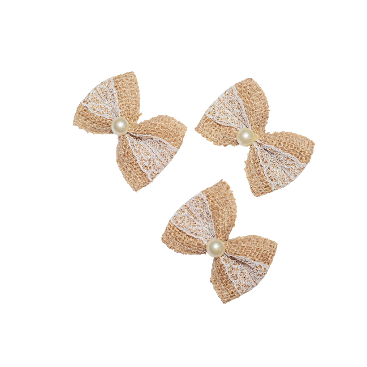 Jute Bow with Pearl - Eco Leaf Products
