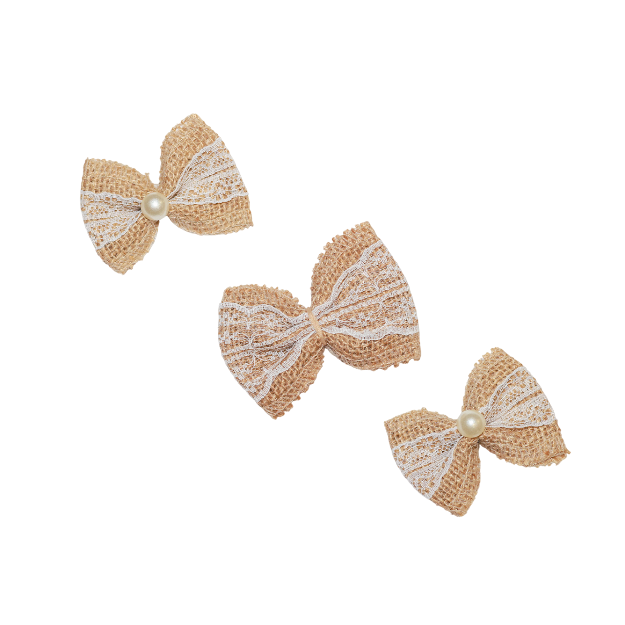 Jute Bow with Pearl - Eco Leaf Products