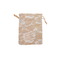 Jute White Floral Bags with Drawstring Medium 13cm - Eco Leaf Products