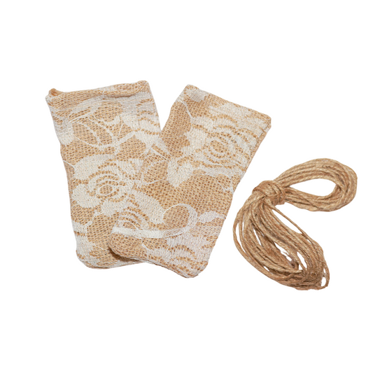 Jute White Floral Sock Extra Small 9cm - Eco Leaf Products