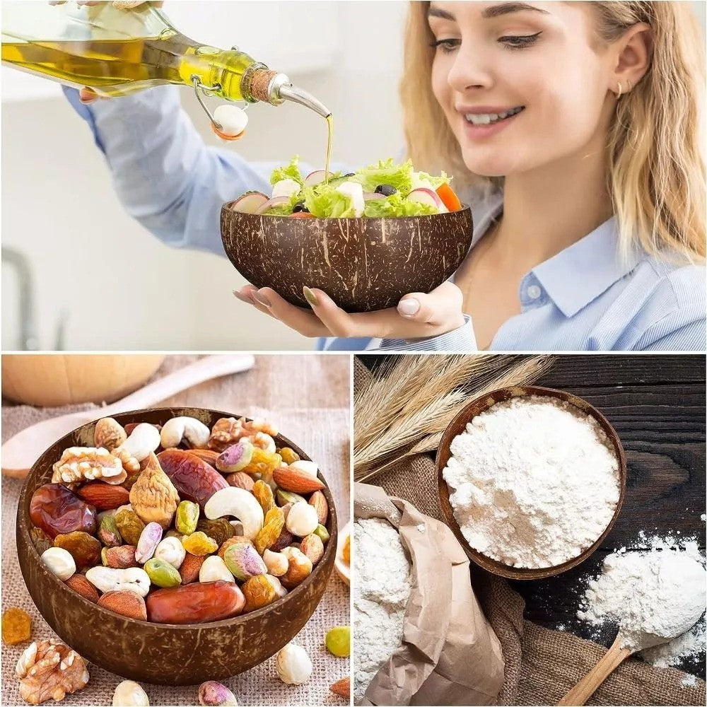 Jumbo Polished Coconut Bowl 500ml - Eco Leaf Products