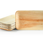 8" (20cm) Rectangle Disposable Wooden Tray - Eco Leaf Products