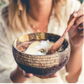 Jumbo Patterned Coconut Bowls & Spoons - Reusable - Eco Leaf Products