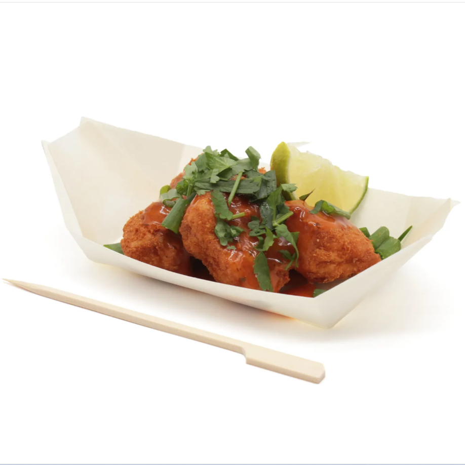 Canape Wooden Food Boats (Pack of 50) - Eco Leaf Products