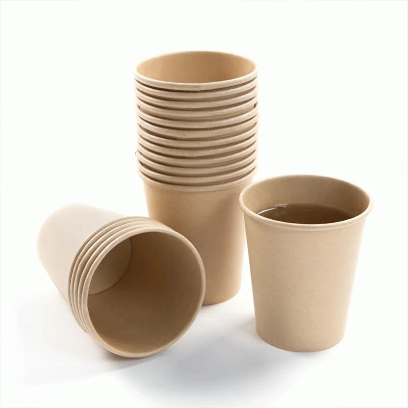 Bamboo Paper Cups - Brown Kraft Single Wall 8oz Medium – Eco Leaf Products