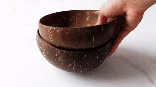 Hand-Polished Smooth Coconut Shell 400ml - Eco Leaf Products