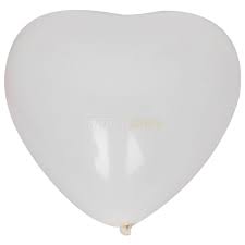 Biodegradable Balloons: White Heart (10 pack) - Eco Leaf Products