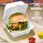 Disposable Burger Box - 6" x 6" Large White - Eco Leaf Products