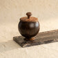 Coconut Shell Container with Teakwood Lid