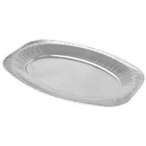 Large 17" Oval Foil Platters Silver - Eco Leaf Products