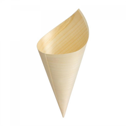 Wooden Serving Cones (100 pack) - Eco Leaf Products