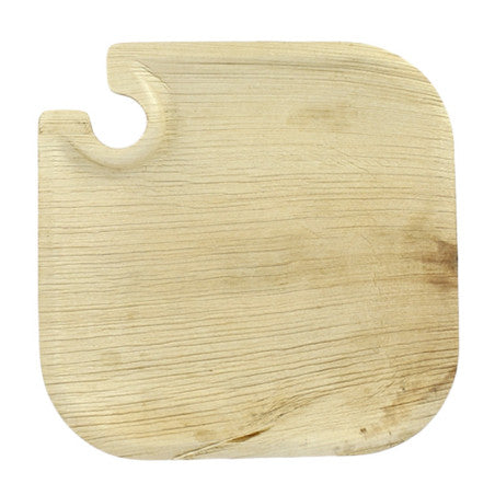Wine Glass Holder - 8" (20cm) Disposable Bamboo Plates - Eco Leaf Products