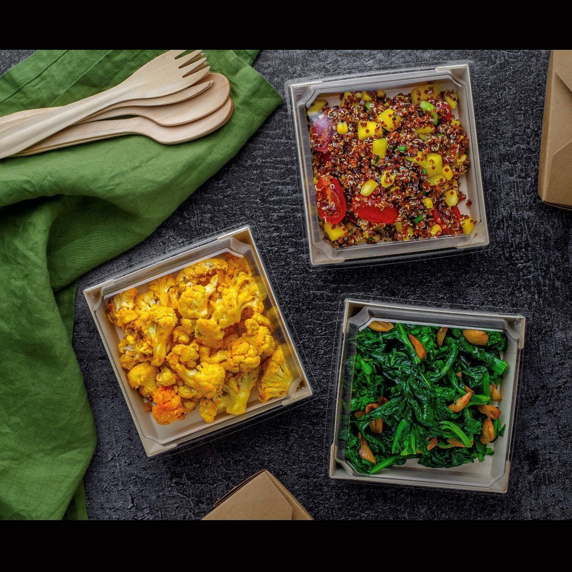 12" x 12" Solid Reusable Wooden Tray With Lid