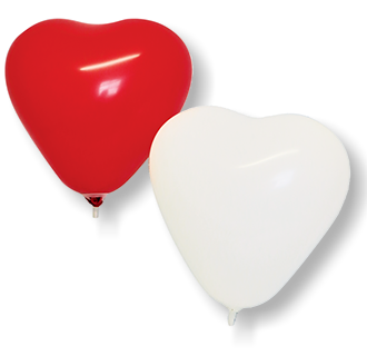 Biodegradable Balloons: Red/White Heart (10 pack) - Eco Leaf Products