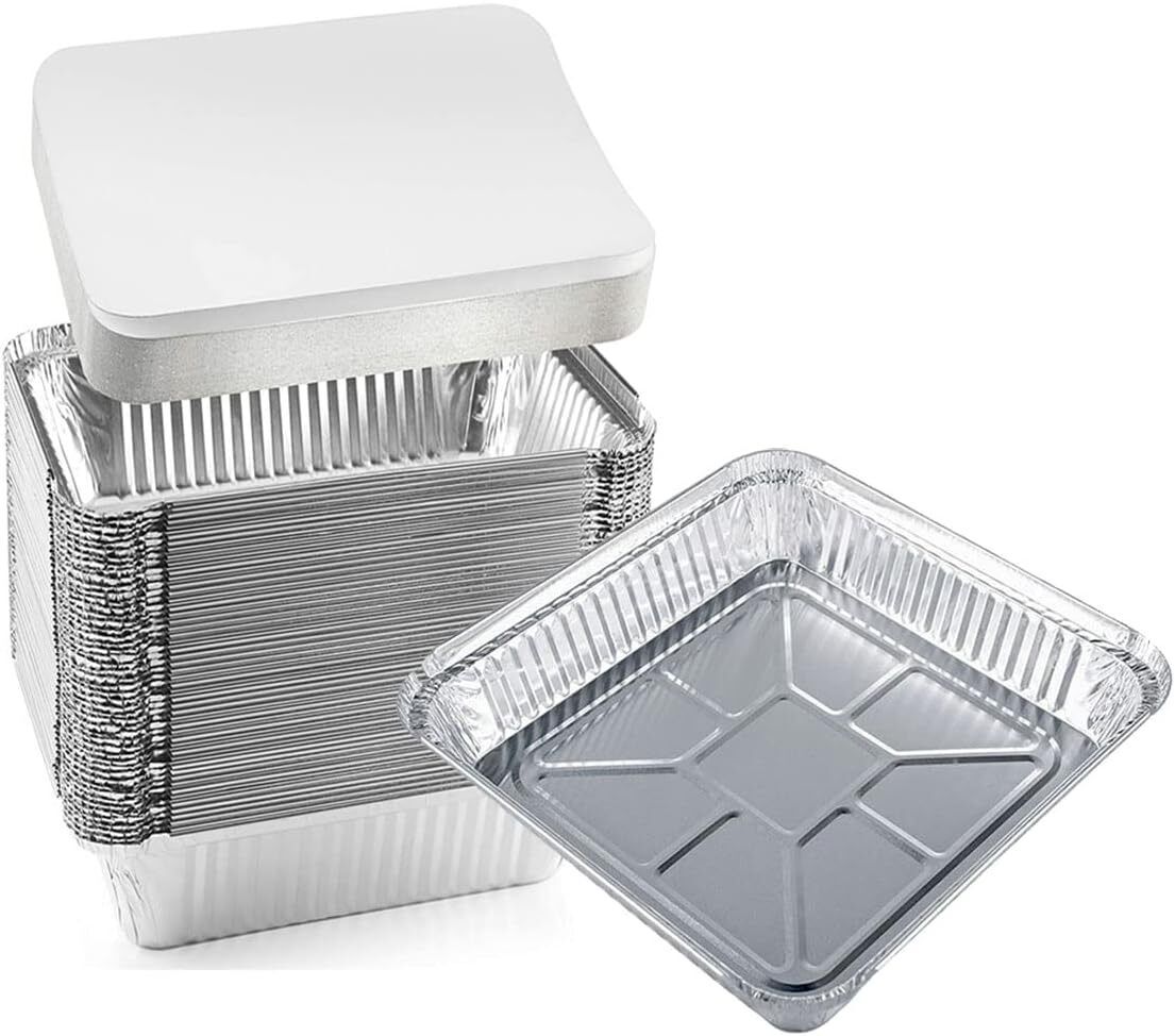 thumbnail image 2 of 9x9x2 Aluminium Foil Food Containers With Lids (UK Made) - We Can Source It Ltd 2 of 5