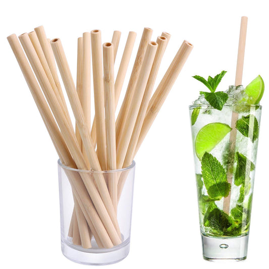 Reusable Bamboo Straws With Cleaning Brush 10pc - Eco Leaf Products