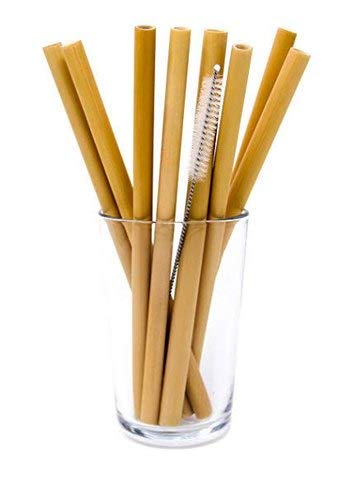 Reusable Bamboo Straws With Cleaning Brush 10pc - Eco Leaf Products