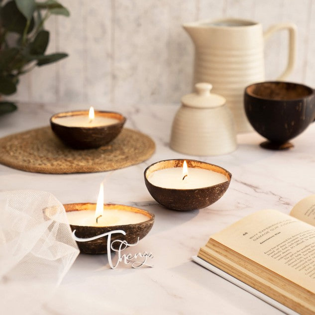 100% Natural Oval Coconut Shell Bowl - Eco Leaf Products