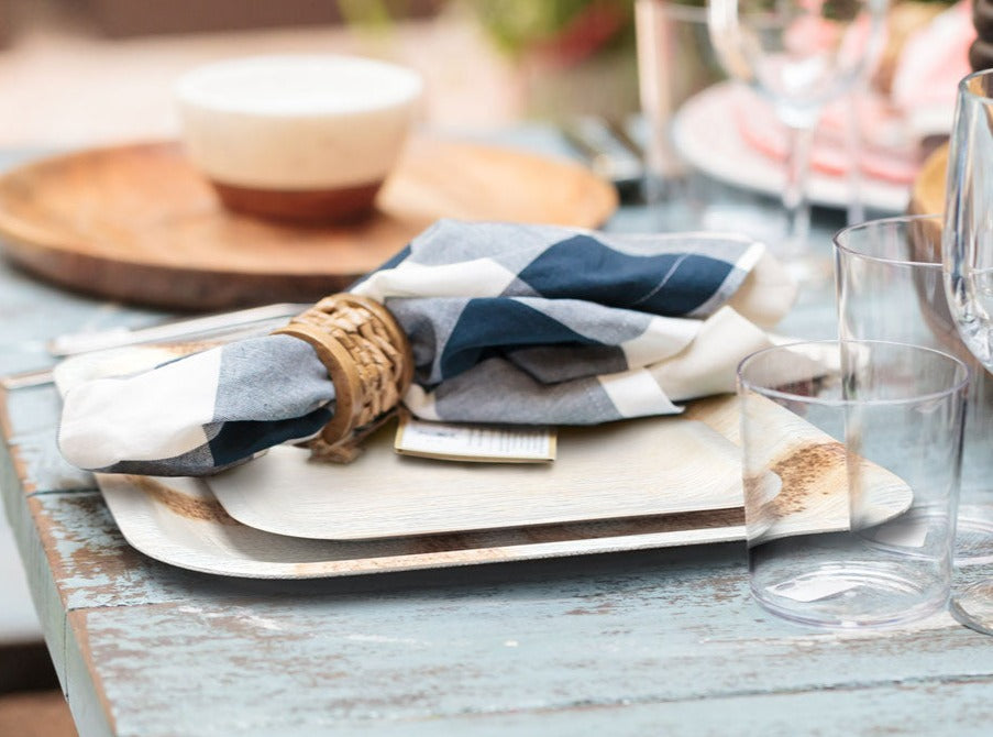 (eco) Christmas Party Gift Set - Compostable Palm Leaf Plates, Bowls & Cutlery Set - Eco Leaf Products