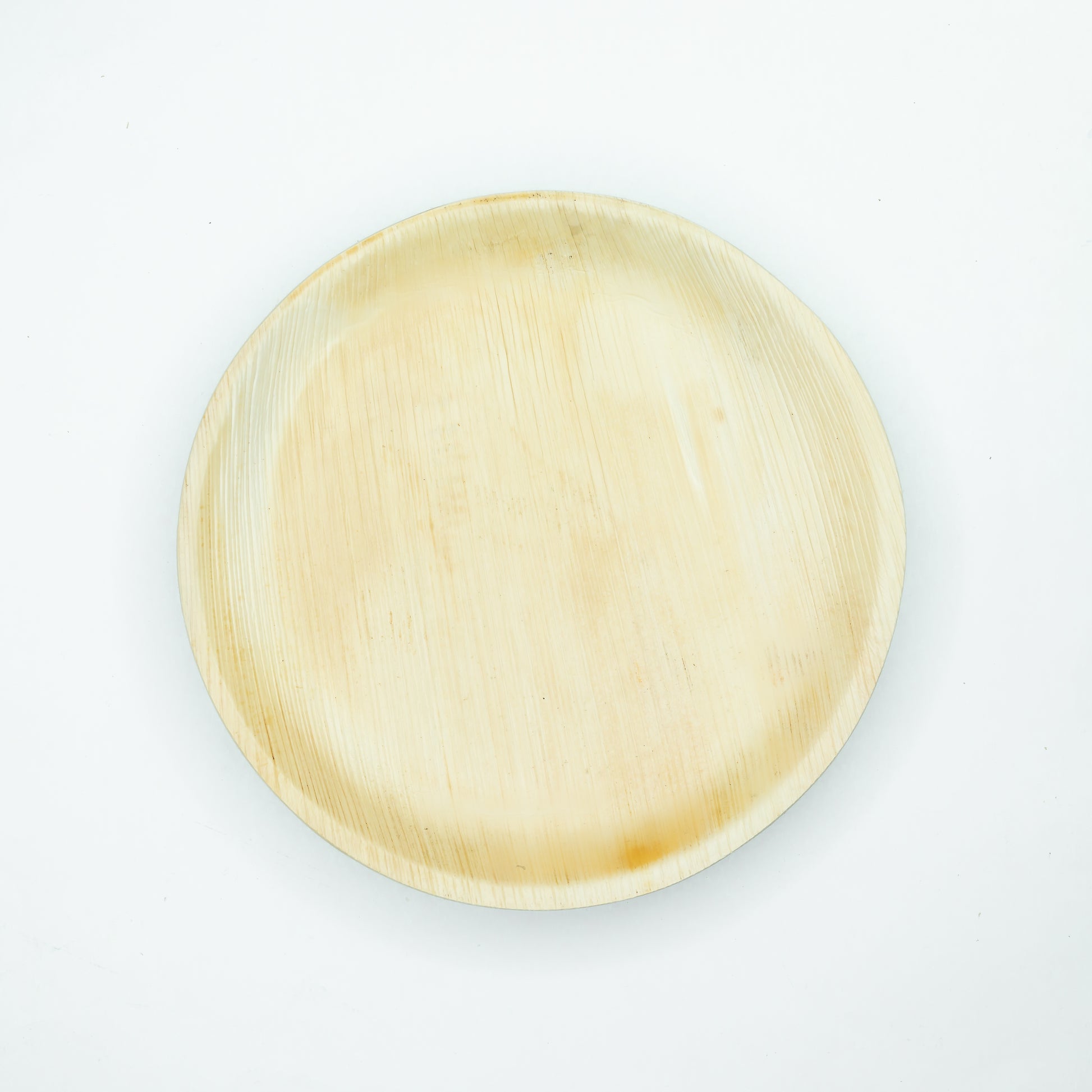 9" / 23 cm Shallow Round Palm Leaf Disposable Plates - Eco Leaf Products