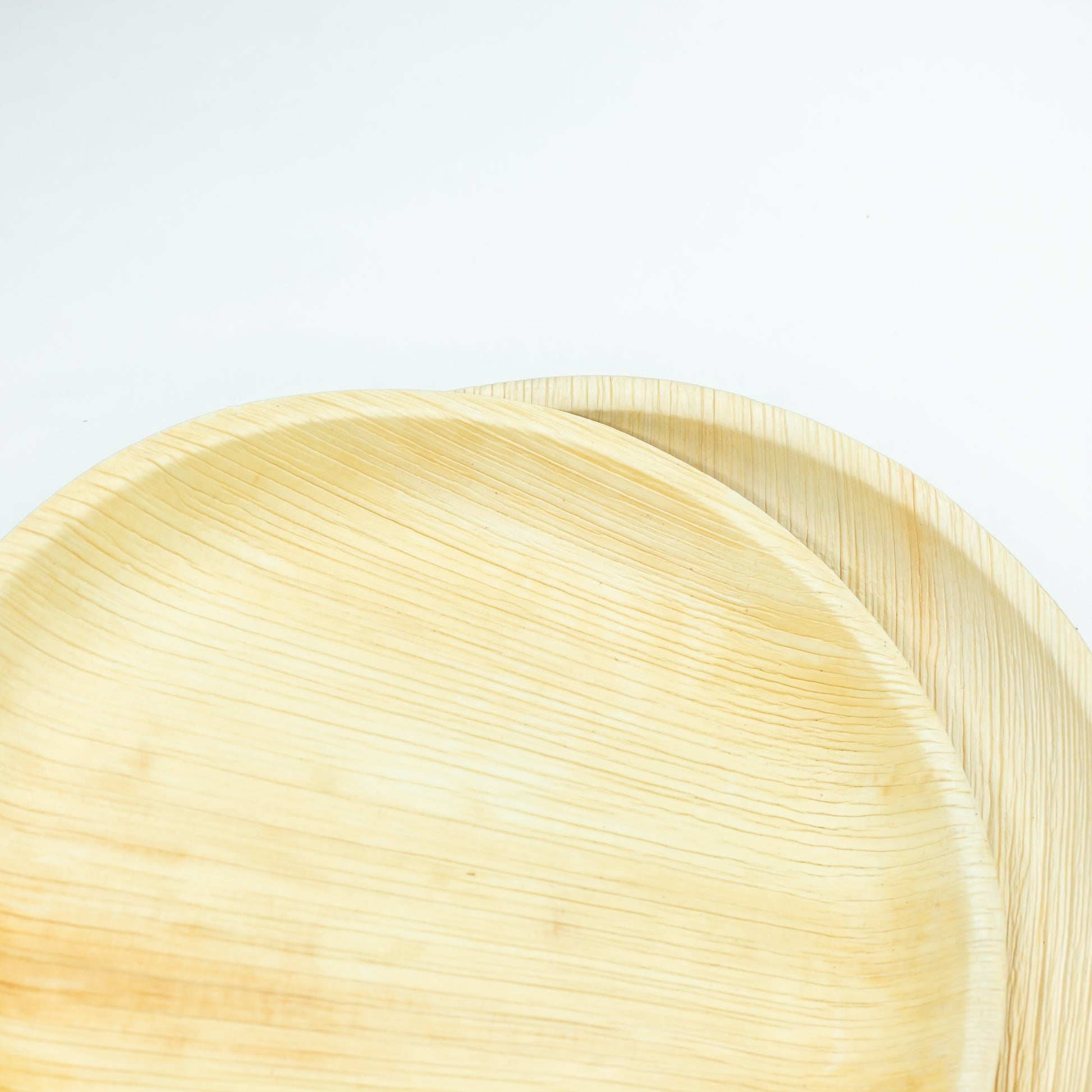 10" / 25 cm Shallow Round Palm Leaf Plates - Eco Leaf Products