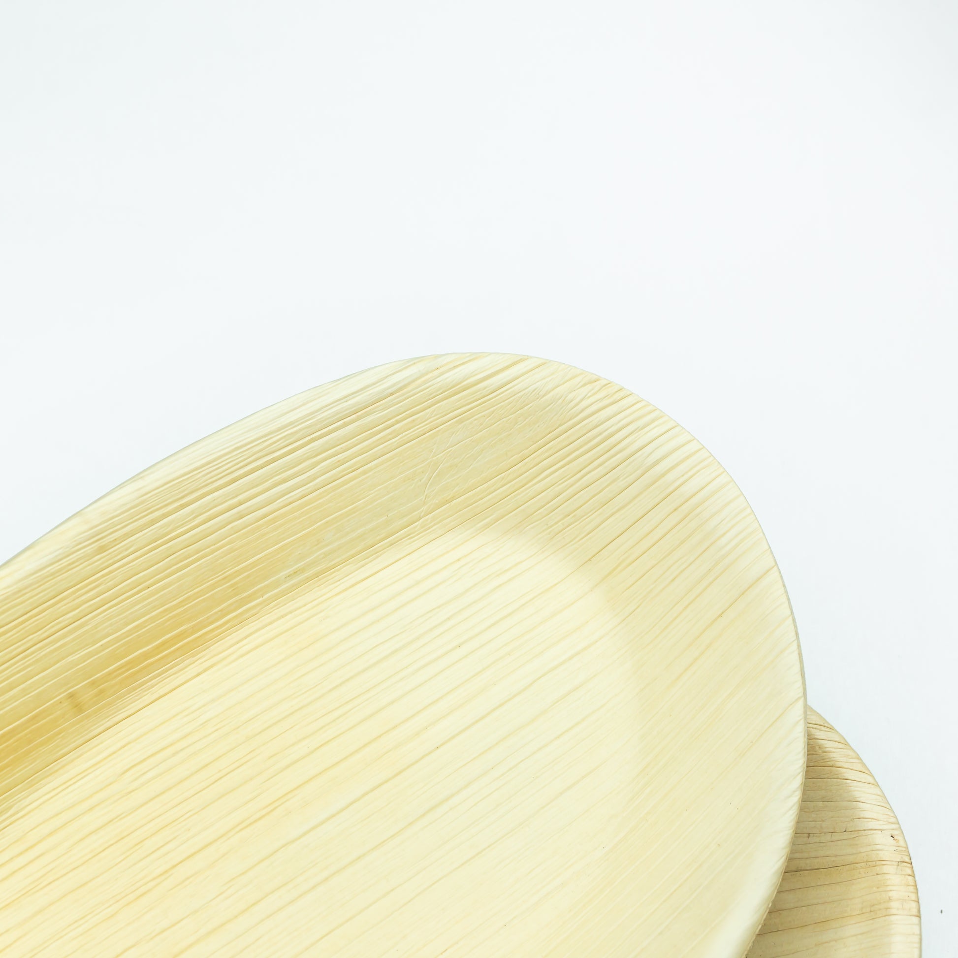 10" x 6.5" - Large Oval Palm Leaf Disposable Plates - Eco Leaf Products