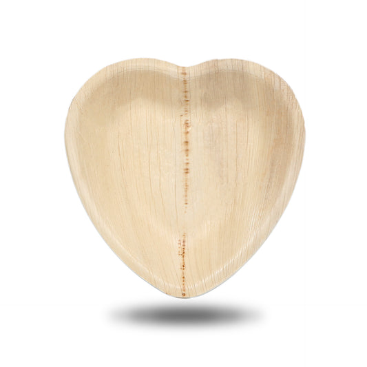 Heart Shape Palm Leaf Plate - 16 cm / 6" - Eco Leaf Products