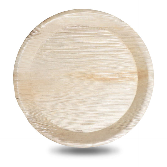 10" / 25 cm Round Disposable Palm Leaf Plates - Eco Leaf Products