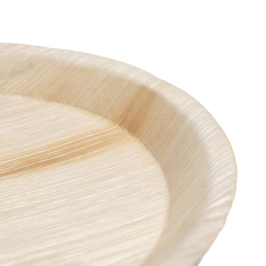 9" / 23 cm Round Palm Leaf Disposable Bamboo Plates - Eco Leaf Products