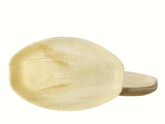 Oval Palm Leaf Serving Platter - Large Disposable Bamboo Tray - Eco Leaf Products