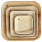 Small 4" (10cm) Square Palm Leaf Wooden Bamboo Sauce Dish - Eco Leaf Products