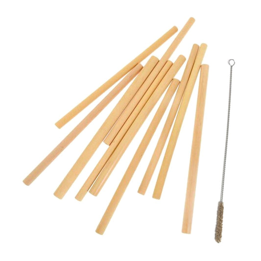 Reusable Bamboo Straws With Cleaning Brush 10pc - Eco Leaf Products