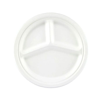 Bulk Compartmental Bagasse Disposable Plates - Eco Leaf Products